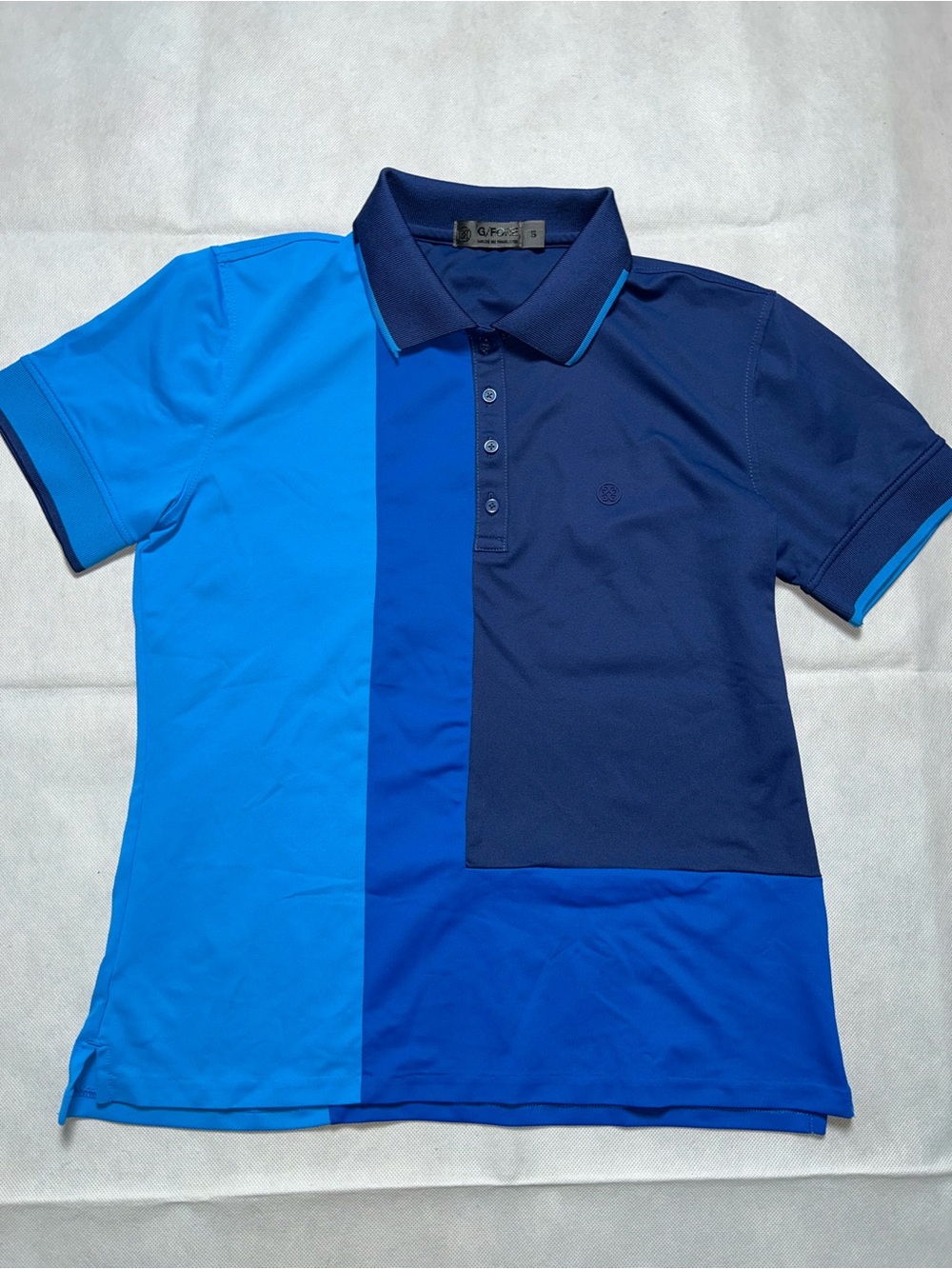 G/FORE blue color block performance polo size small